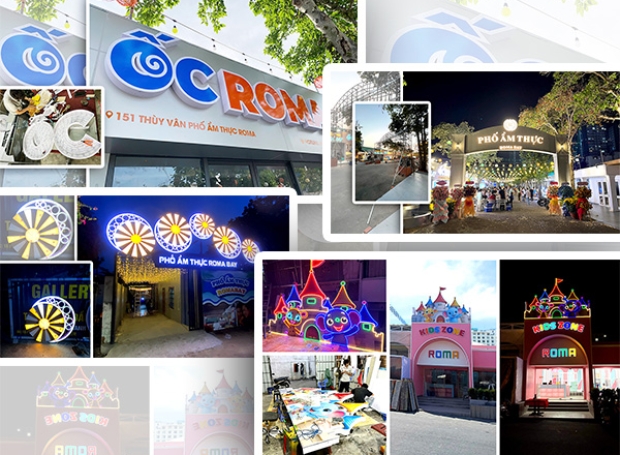 Dự án thi công bảng hiệu & cổng chào ROMA BAY