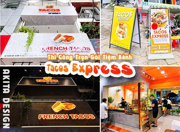 Thi Công Trọn Gói Tiệm Bánh Tacos Express – Không Gian Ấn Tượng, Thu Hút Khách Hàng