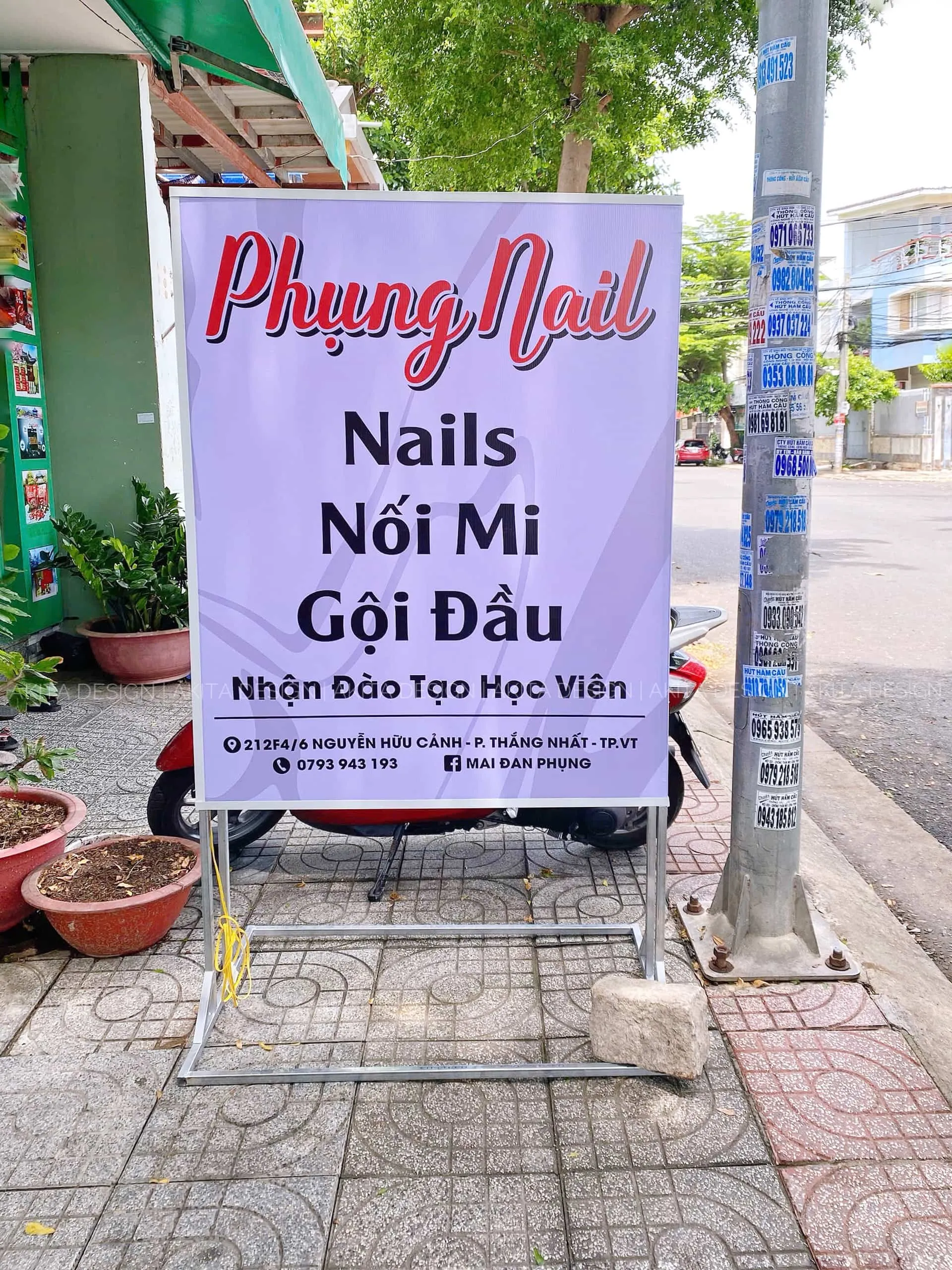 Thi công trọn gói bảng hiệu quảng cáo cho Phụng Nail tại Bà rịa Vũng Tàu