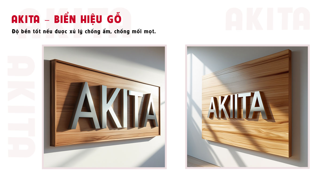Wooden signage design and construction in Vũng Tàu