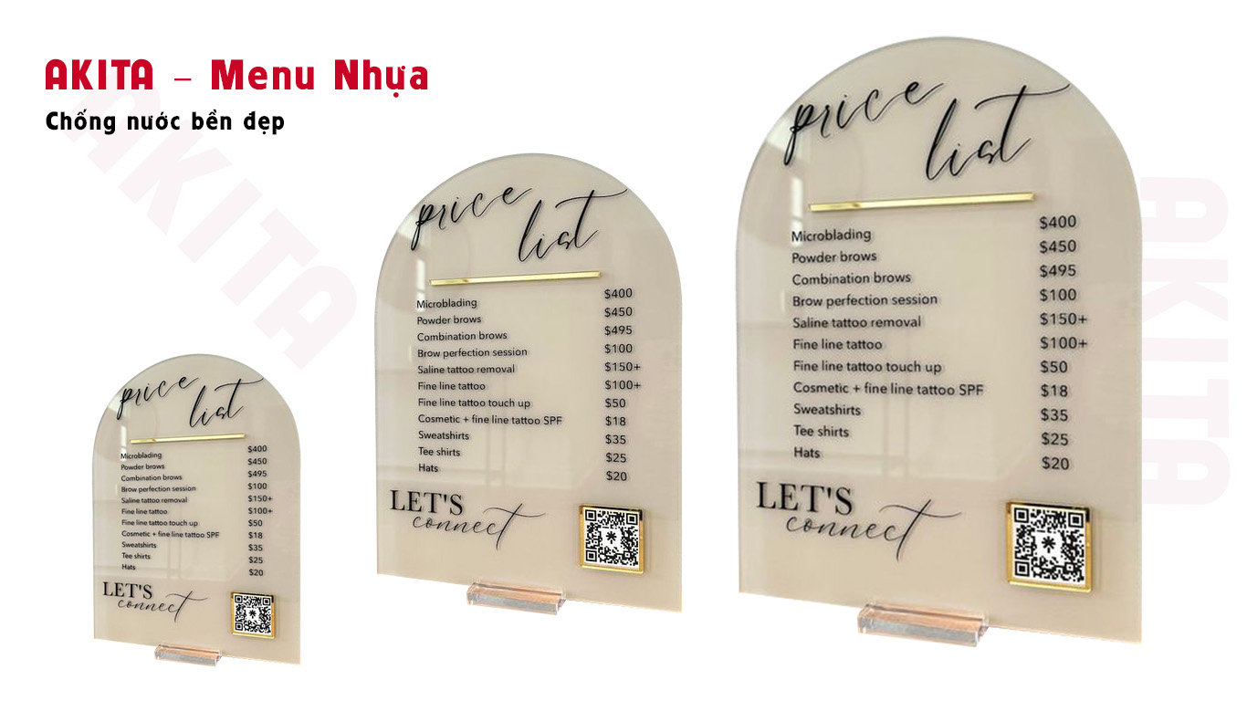thiết kế in ấn menu nhựa