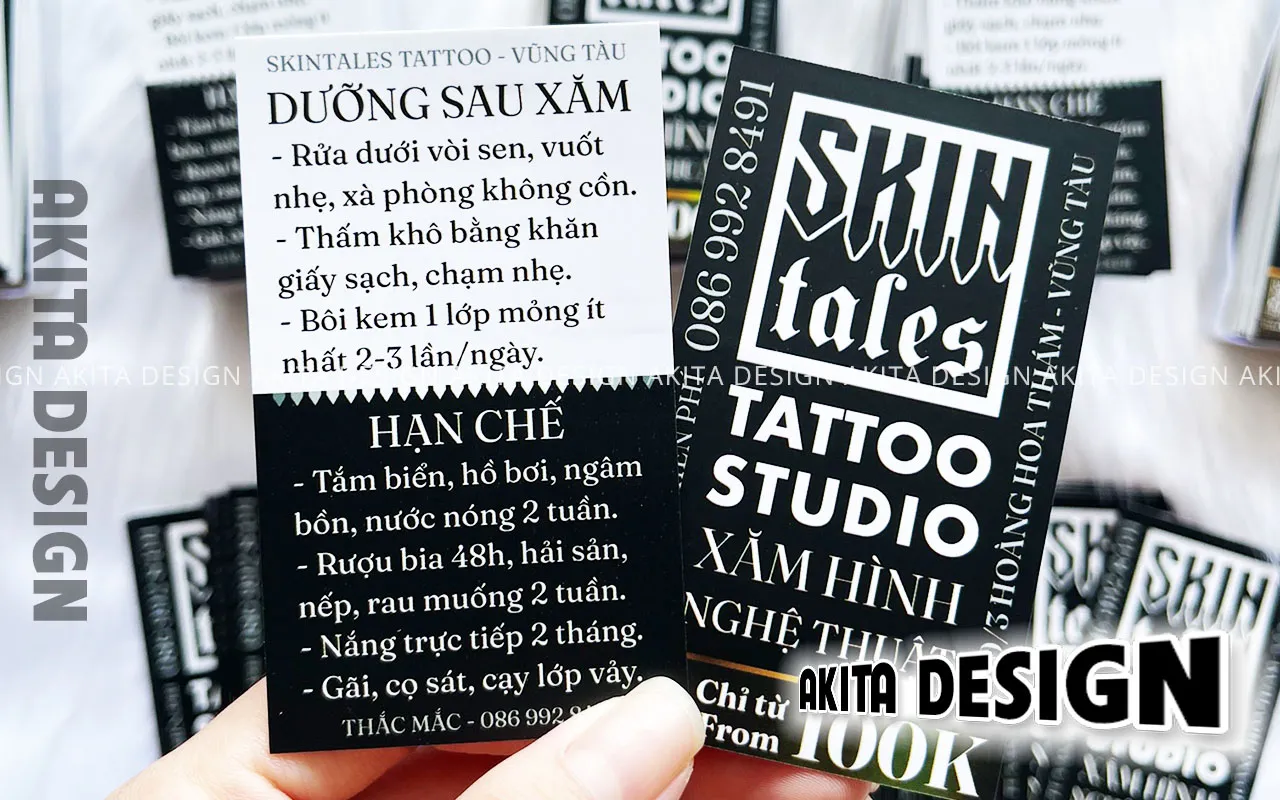 Mẫu thiết kế name card giấy tại akita design
