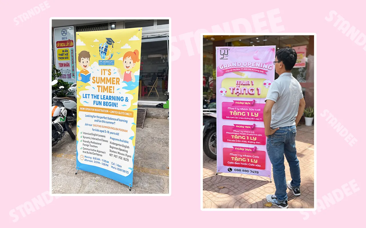 thiết kế standee giá rẻ bền đẹp tại vũng tàu