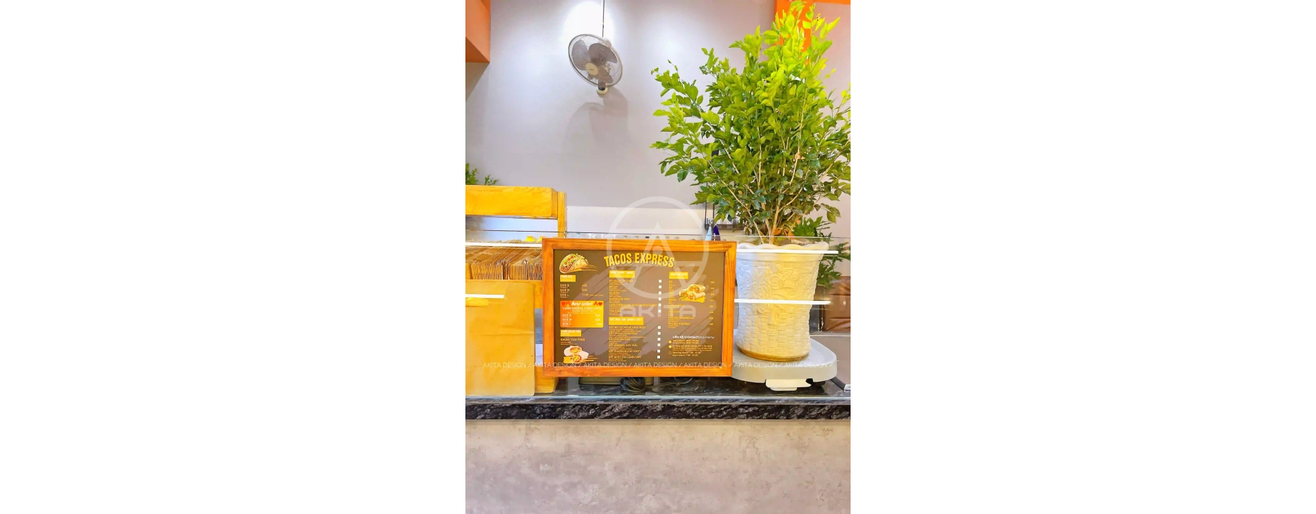 Thi Công Trọn Gói Tiệm Bánh Tacos Express – Không Gian Ấn Tượng, Thu Hút Khách Hàng