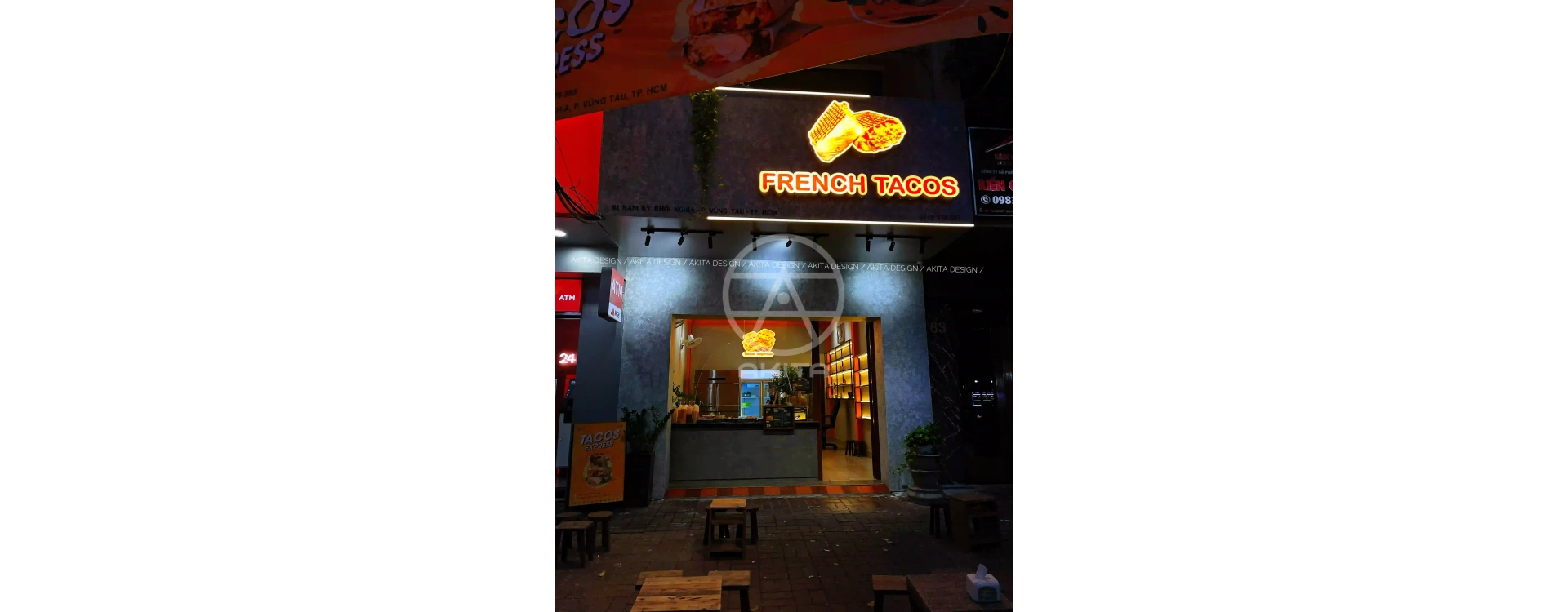 Thi Công Trọn Gói Tiệm Bánh Tacos Express – Không Gian Ấn Tượng, Thu Hút Khách Hàng
