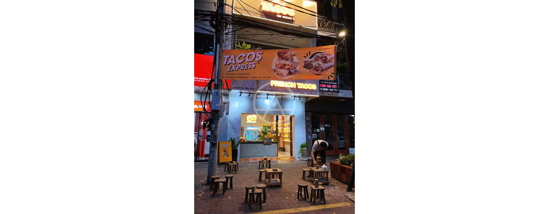 Thi Công Trọn Gói Tiệm Bánh Tacos Express – Không Gian Ấn Tượng, Thu Hút Khách Hàng