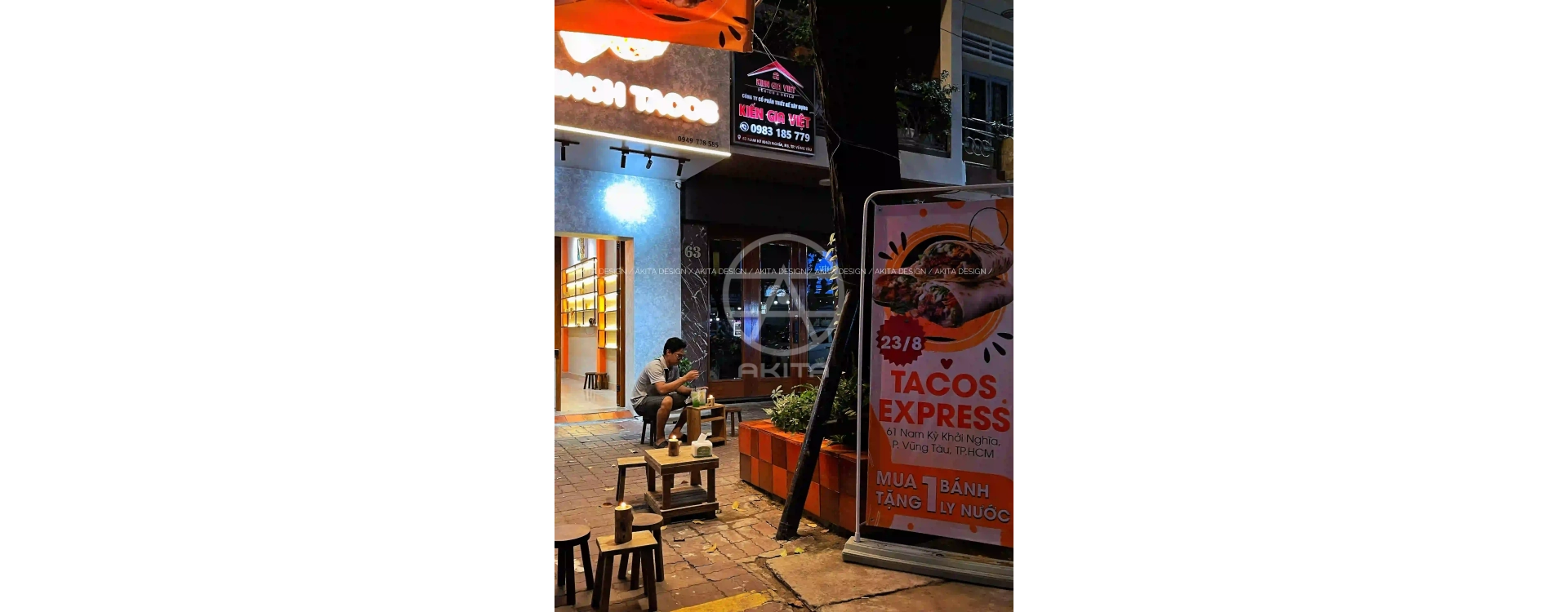 Thi Công Trọn Gói Tiệm Bánh Tacos Express – Không Gian Ấn Tượng, Thu Hút Khách Hàng
