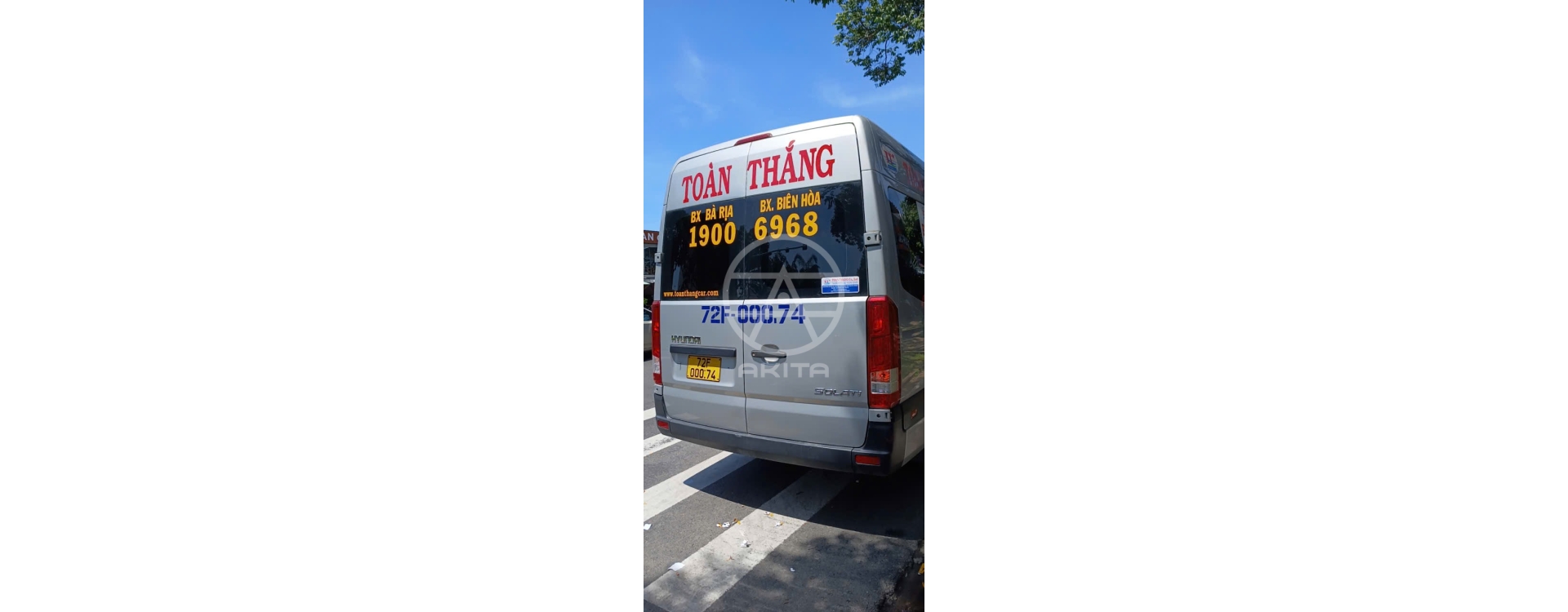 DÁN DECAL XE HỢP ĐỒNG - BIỂN SỐ XE CHO NHÀ XE TOÀN THẮNG