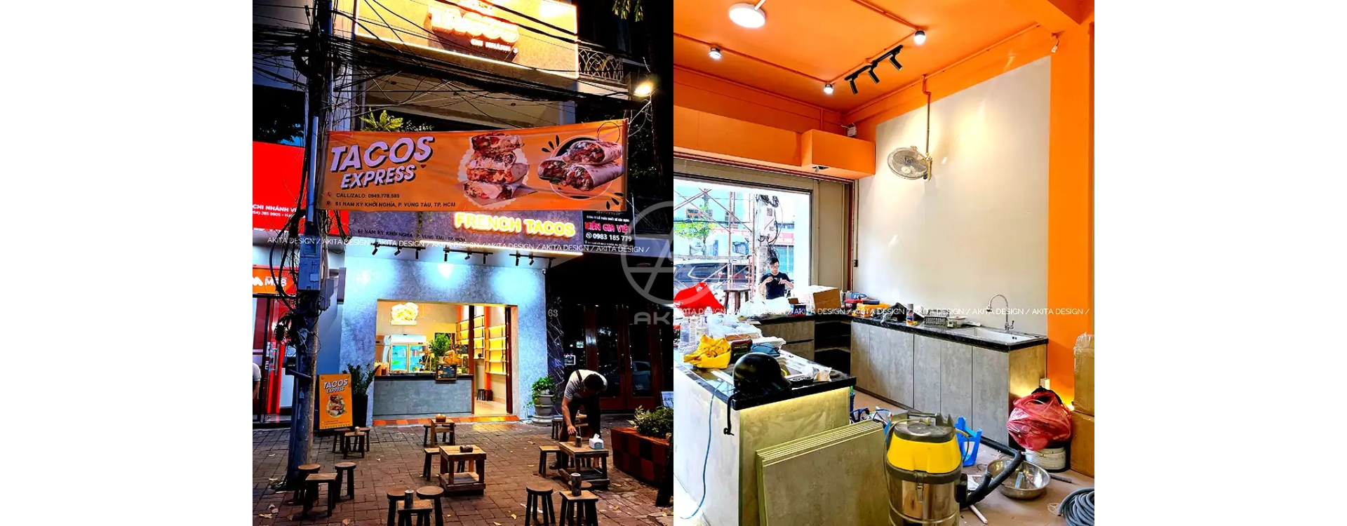 Thi Công Trọn Gói Tiệm Bánh Tacos Express – Không Gian Ấn Tượng, Thu Hút Khách Hàng
