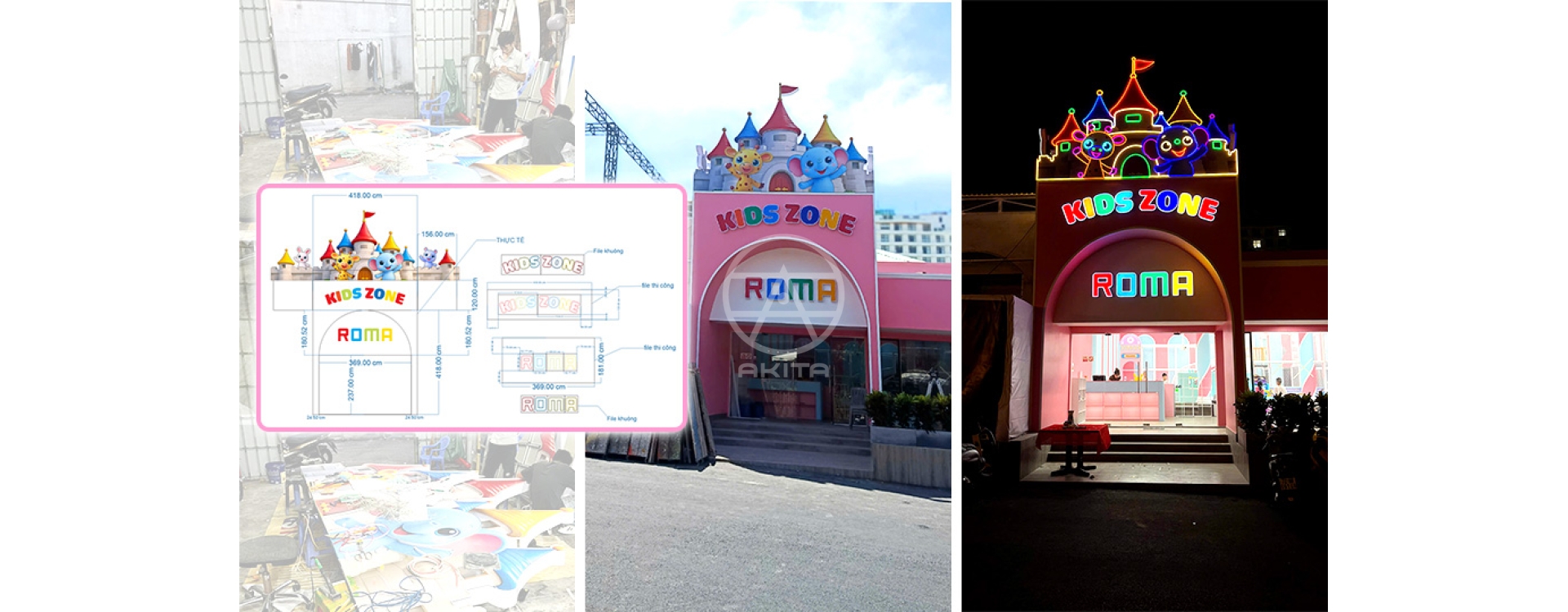 Dự án thi công bảng hiệu & cổng chào ROMA BAY