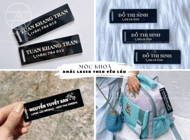 Khắc Laser Móc Khoá Mica Theo Yêu Cầu – Giao Hàng Toàn Quốc