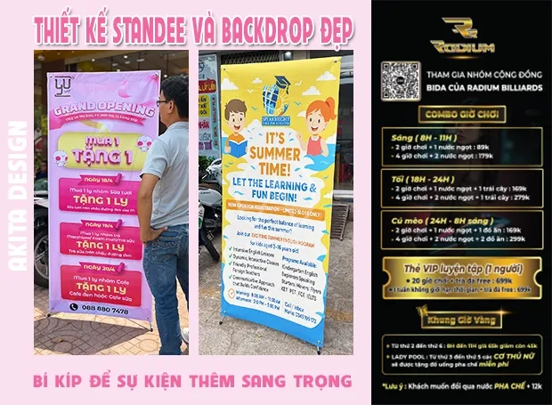 Thiết kế standee và backdrop đẹp - bí kíp để sự kiện thêm sang trọng