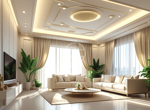 Trần thạch cao giật cấp