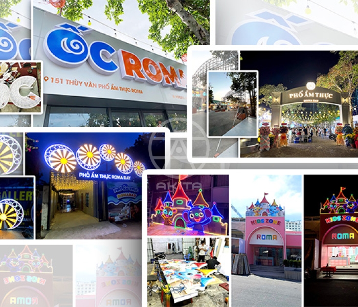 Dự án thi công bảng hiệu & cổng chào ROMA BAY